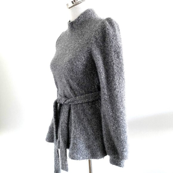 CO Cashmere Mock Neck Sweater Gray - Picture 9 of 11